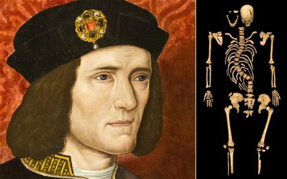 King Richard III, Duke of Gloucester, in portrait and remains...